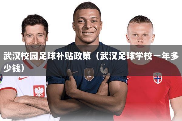 武汉校园足球补贴政策（武汉足球学校一年多少钱）